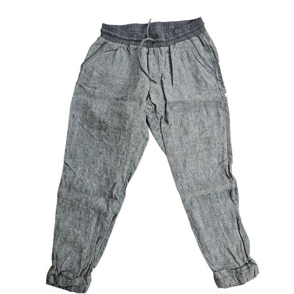 Athleta -140 Bali Linen Ankle Pant in Flint Grey Heather‎ #175799 size 8 - Picture 2 of 12